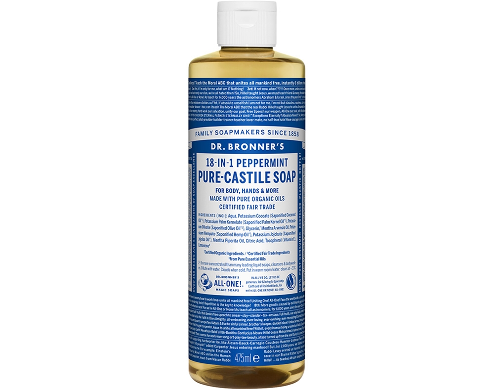 GEL DR. BRONNER'S BANHO HORTELÃ-PIMENTA 475ML