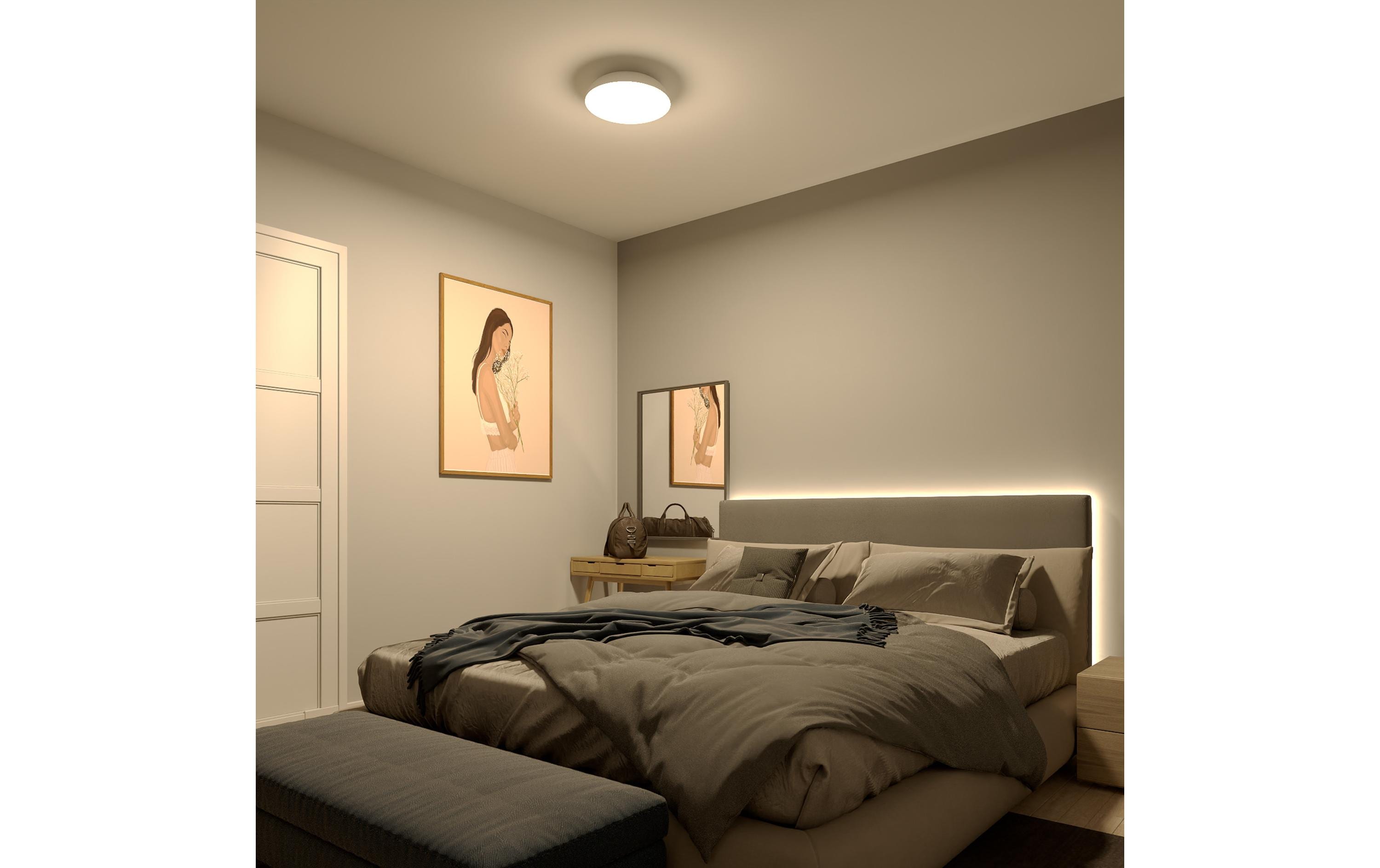 Deckenleuchte Fleta Ultra-Efficient 2700K, 1850 Lm, WeissDeckenleuchte dimmbar für individuelle Lichtstimmung