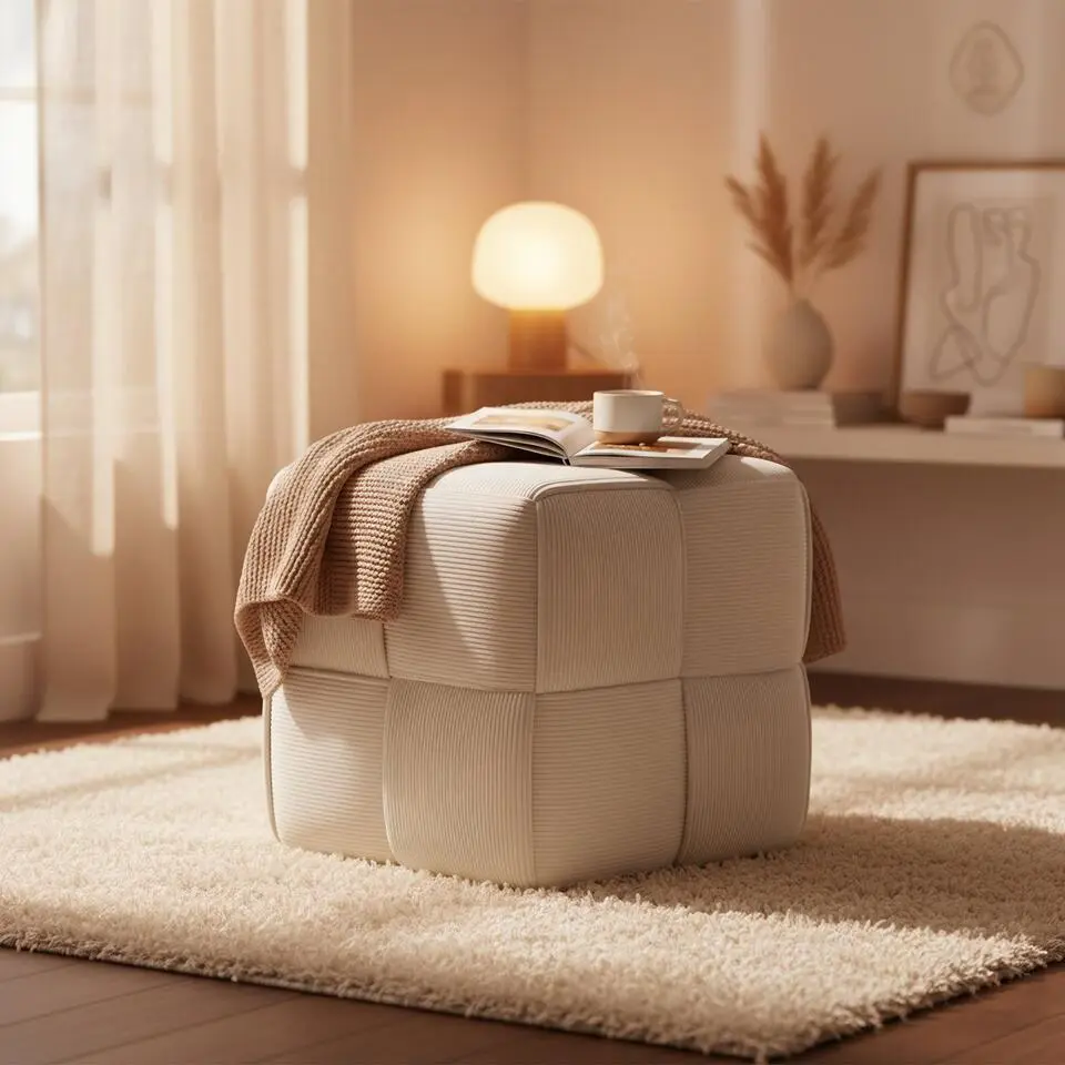CLP Hocker Forinta Ribstof - creme