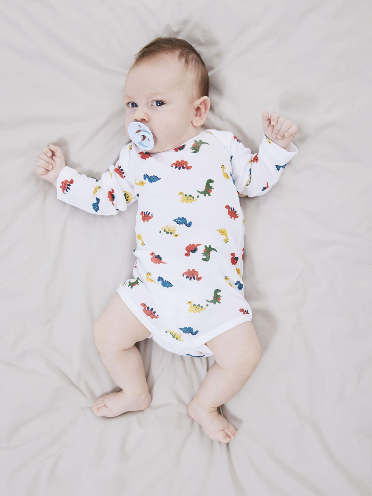 Body 2-Pack Long Sleeve Bright White Dino