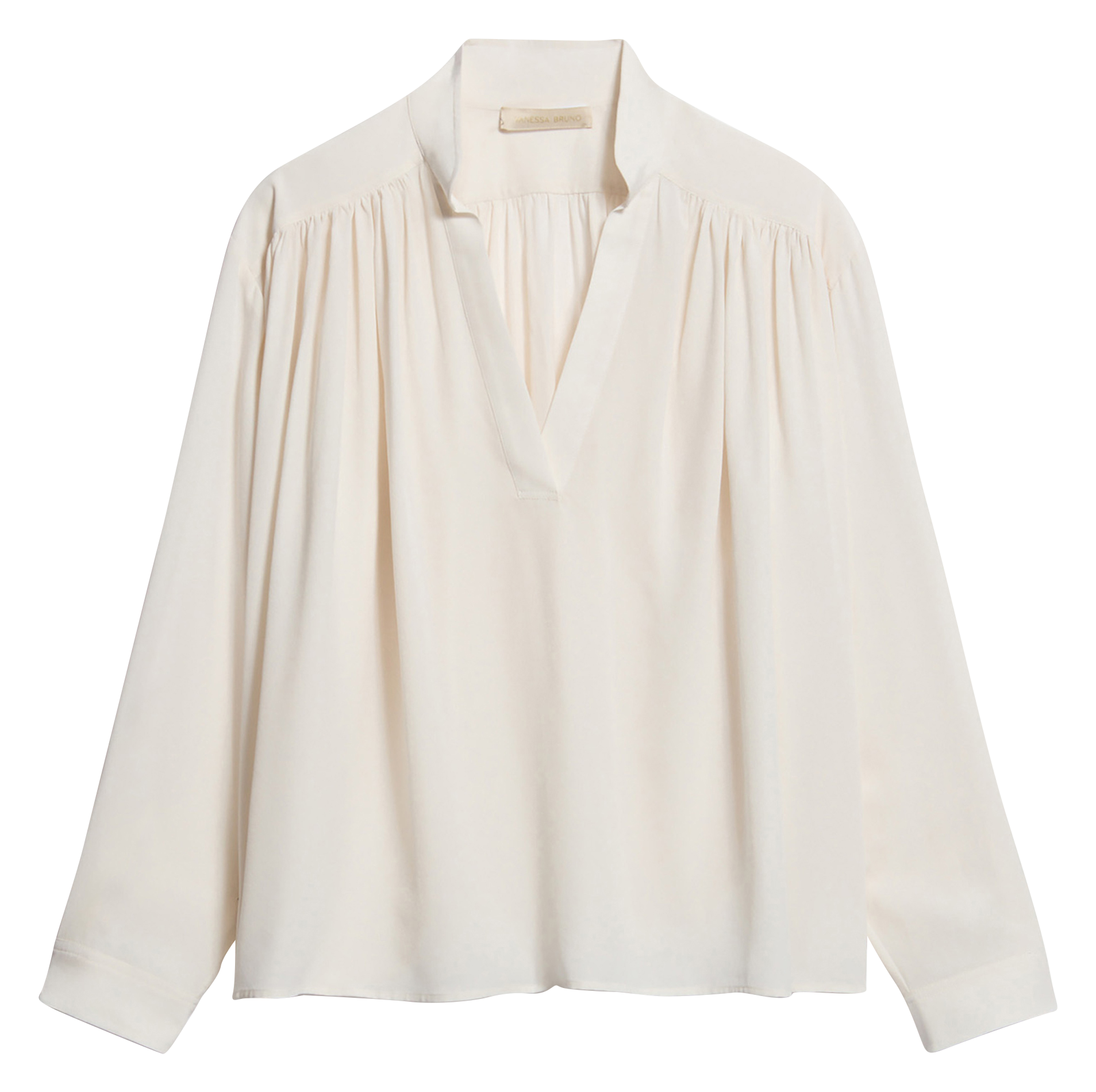 CALVIN - Blouse ample en soie | Blanc