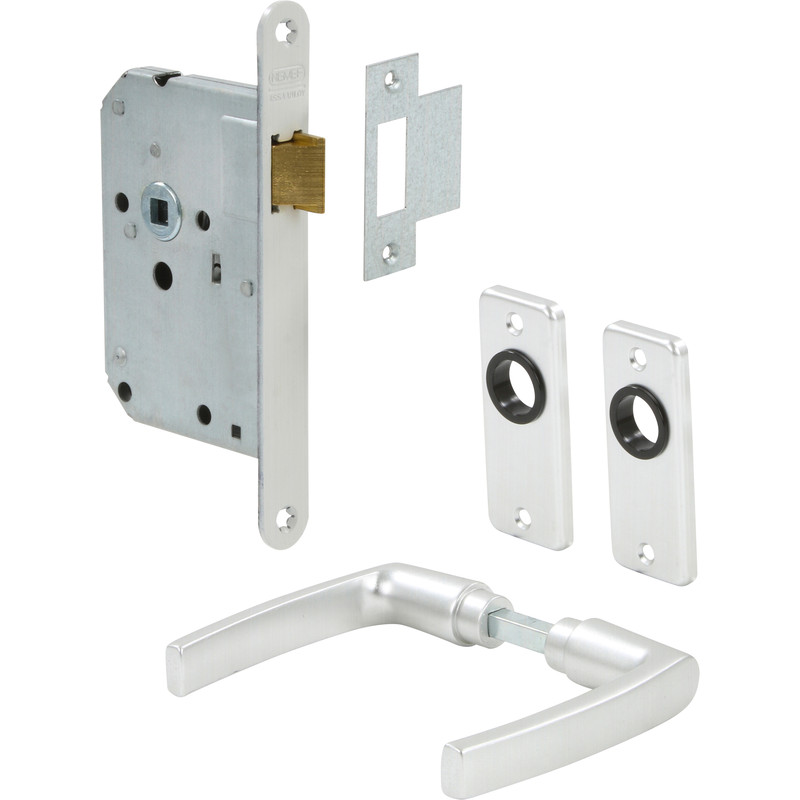 Nemef loopslot met aluminium beslag 1255/94, voorplaat wit