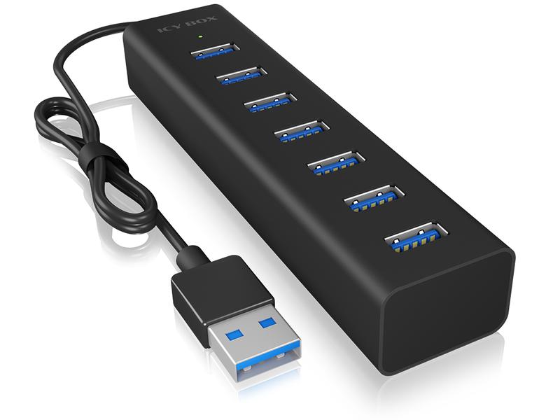 ICY BOX USB-Hub IB-HUB1700-U3 Type-A zu 7-Port USB 3.0 Hub
