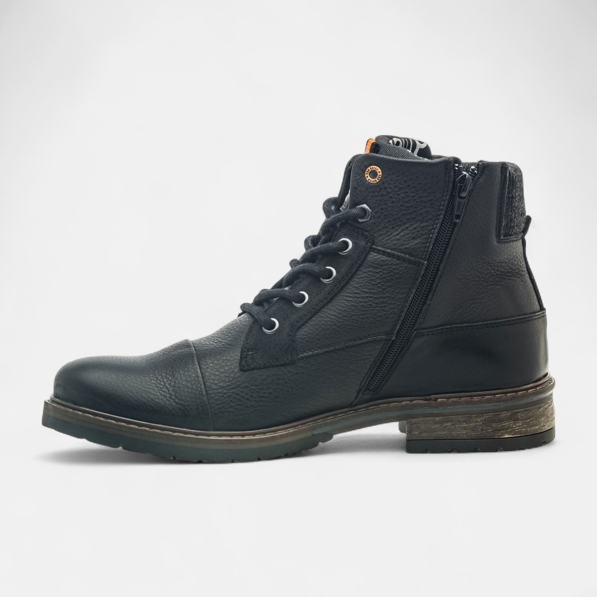 Boots Homme en cuir noir