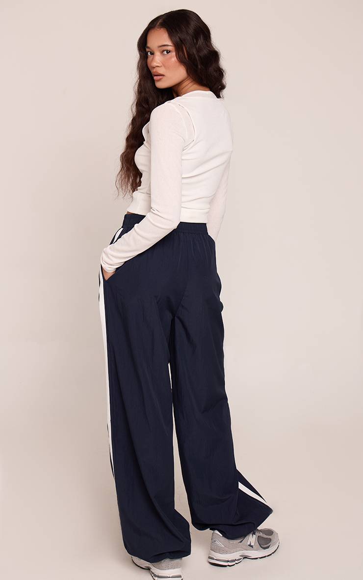 Pantalon À Revers Avec Bandes Contrastées