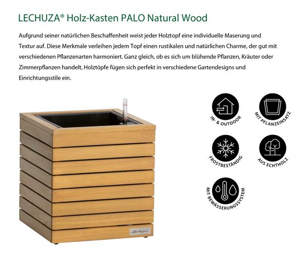 LECHUZA® Holz-Kasten PALO Natural Wood 35,