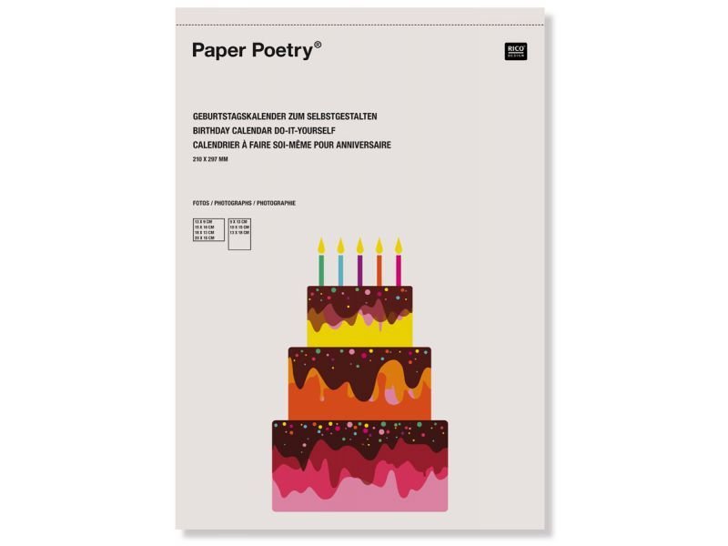 Paper Poetry Blanko-Geburtstagskalender