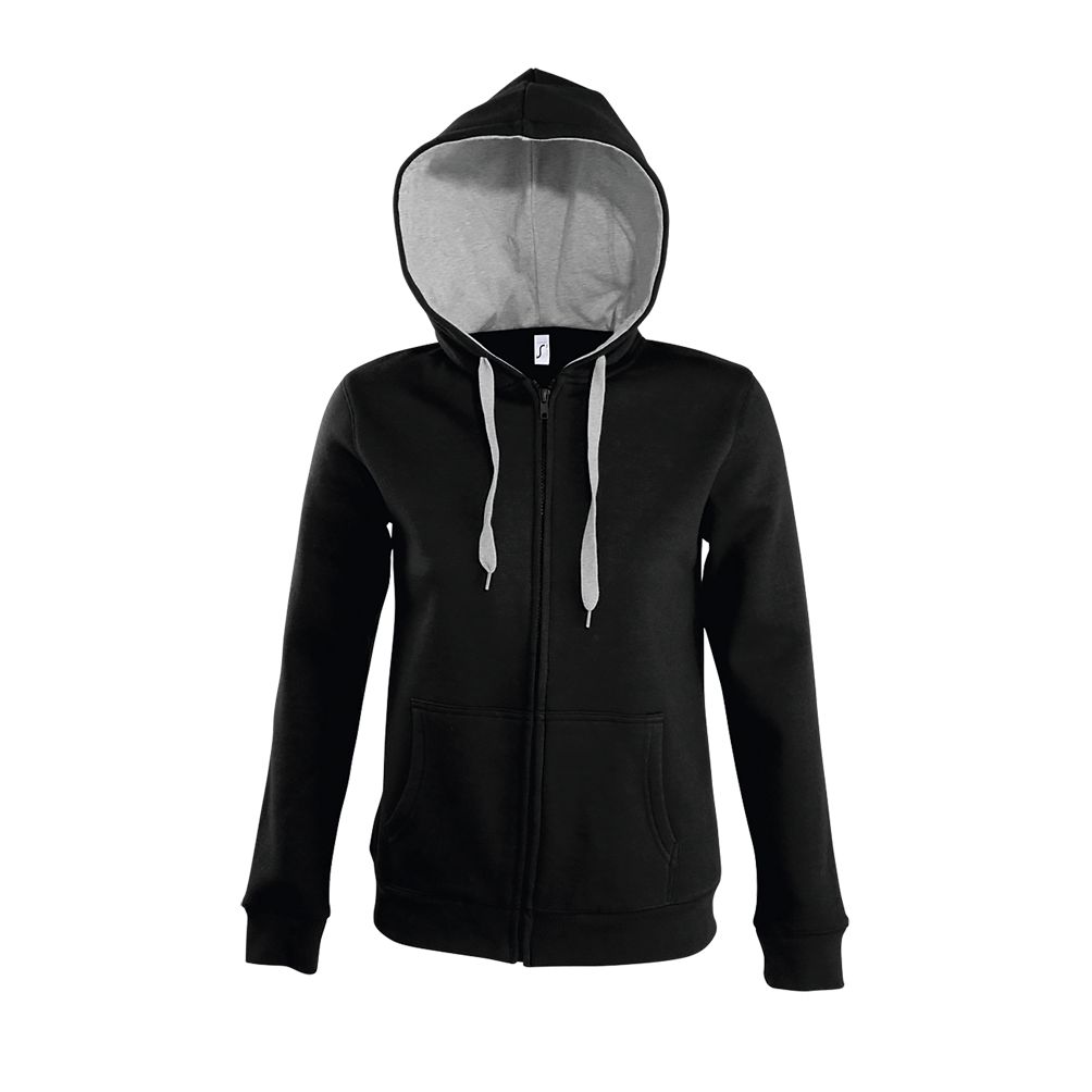 SOL'S 47100 - Veste Femme Bicolore avec Capuche Doublée Confort