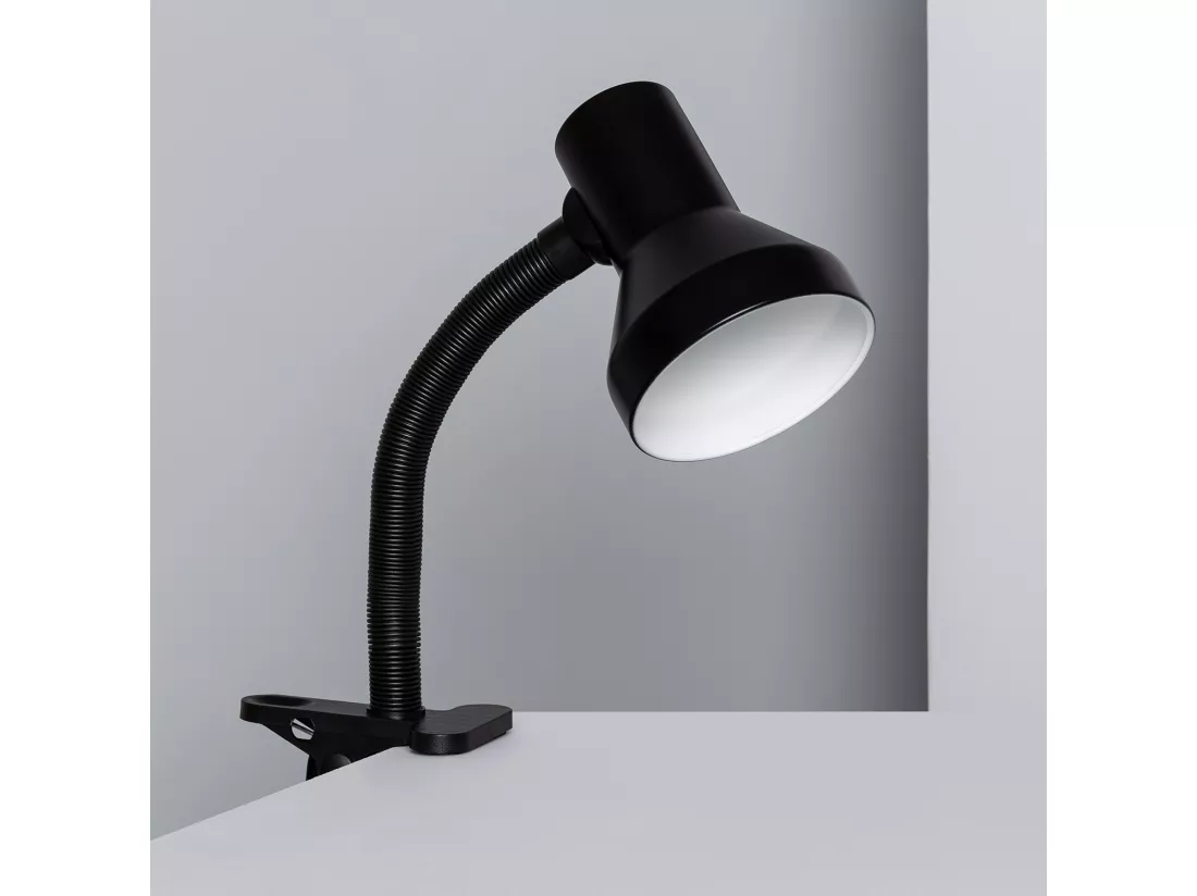 Lampe de Bureau Flex Métal Eret avec Pince Noir