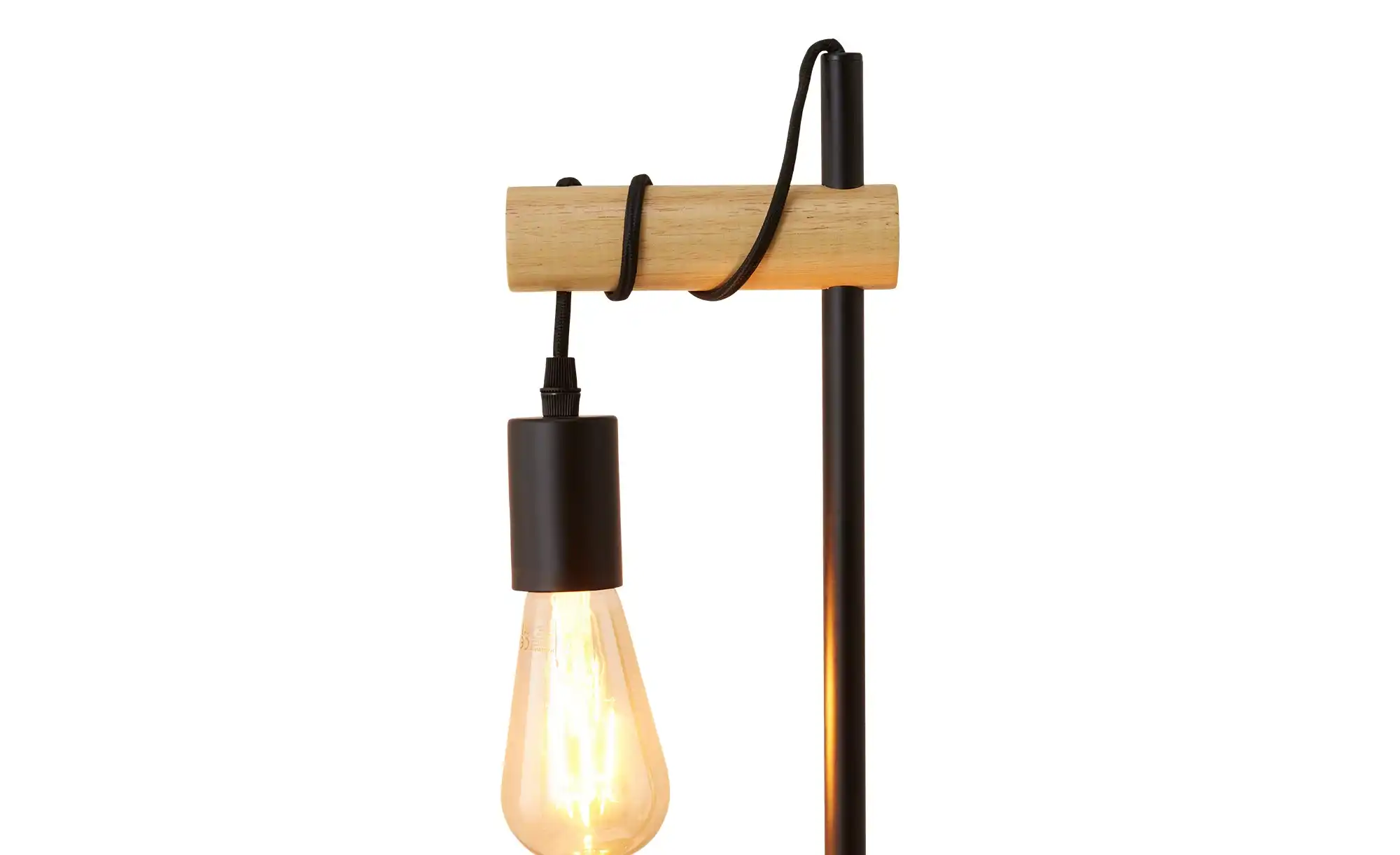 KHG Tischleuchte, 1-flammig, Metall / Holz
