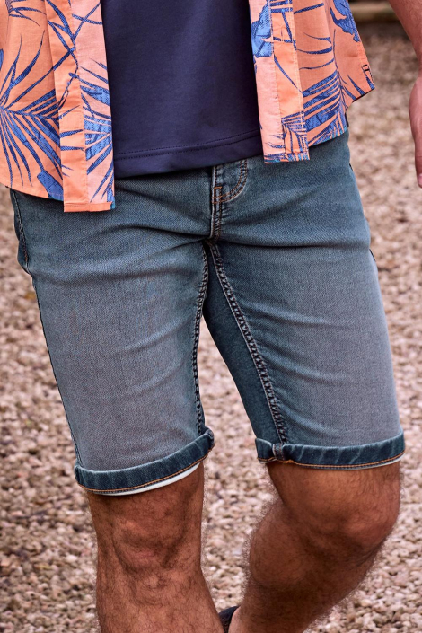 Lerros blauwe heren korte broek