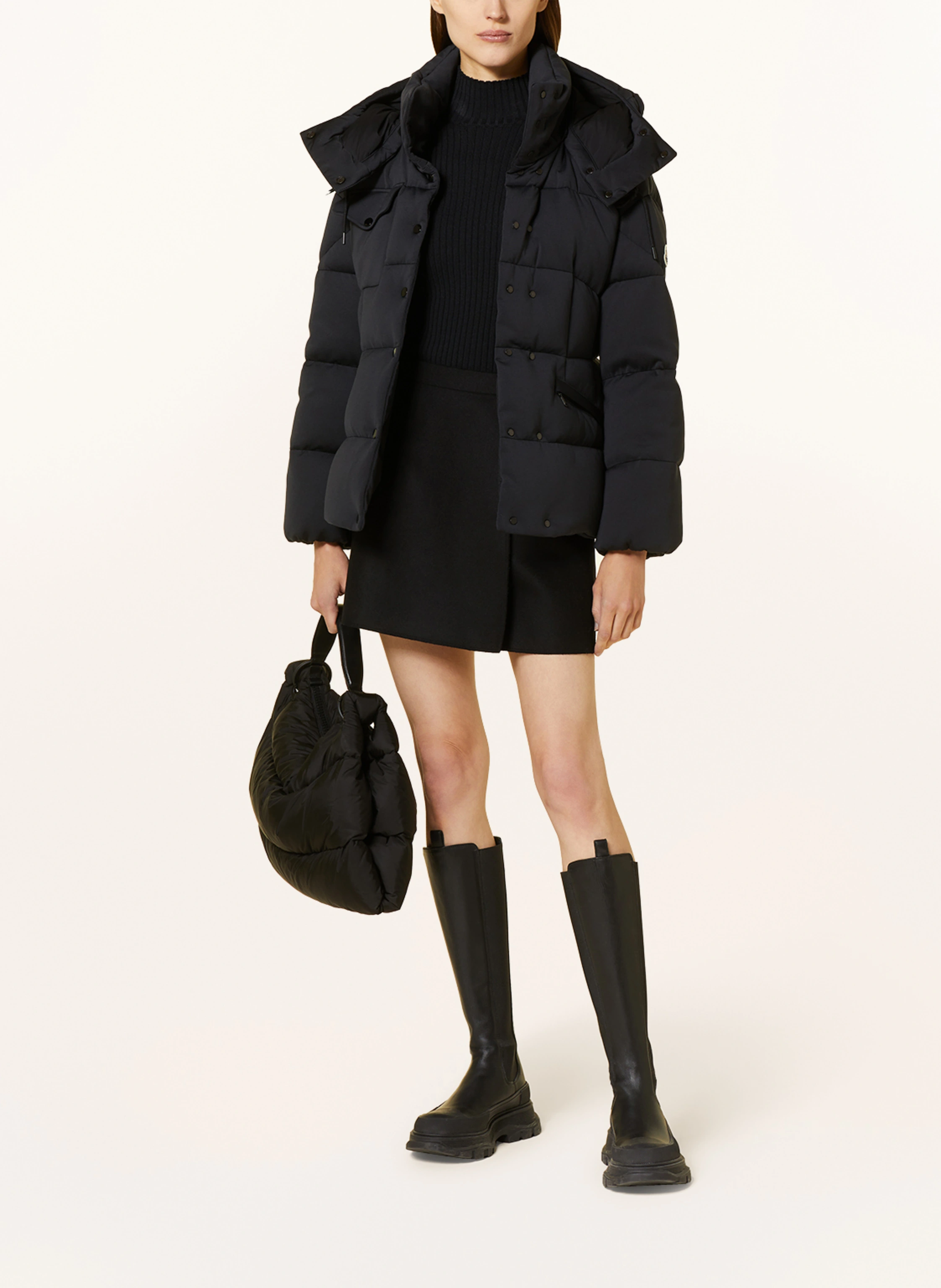 MONCLER Daunenjacke KARAKORUM TECH JERSEY mit abnehmbarer Kapuze