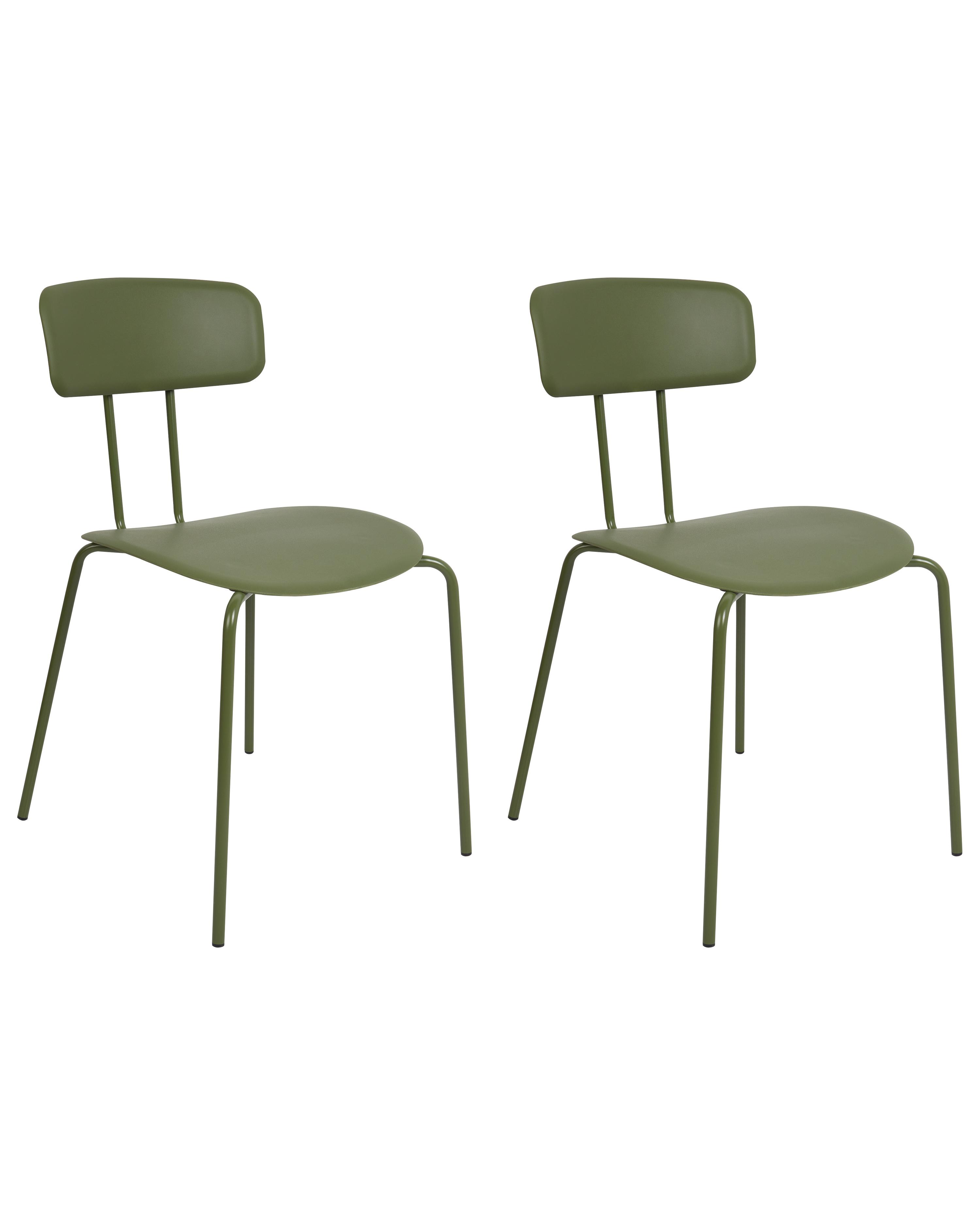 Set van 2 eetkamerstoelen SIBLEY Groen
