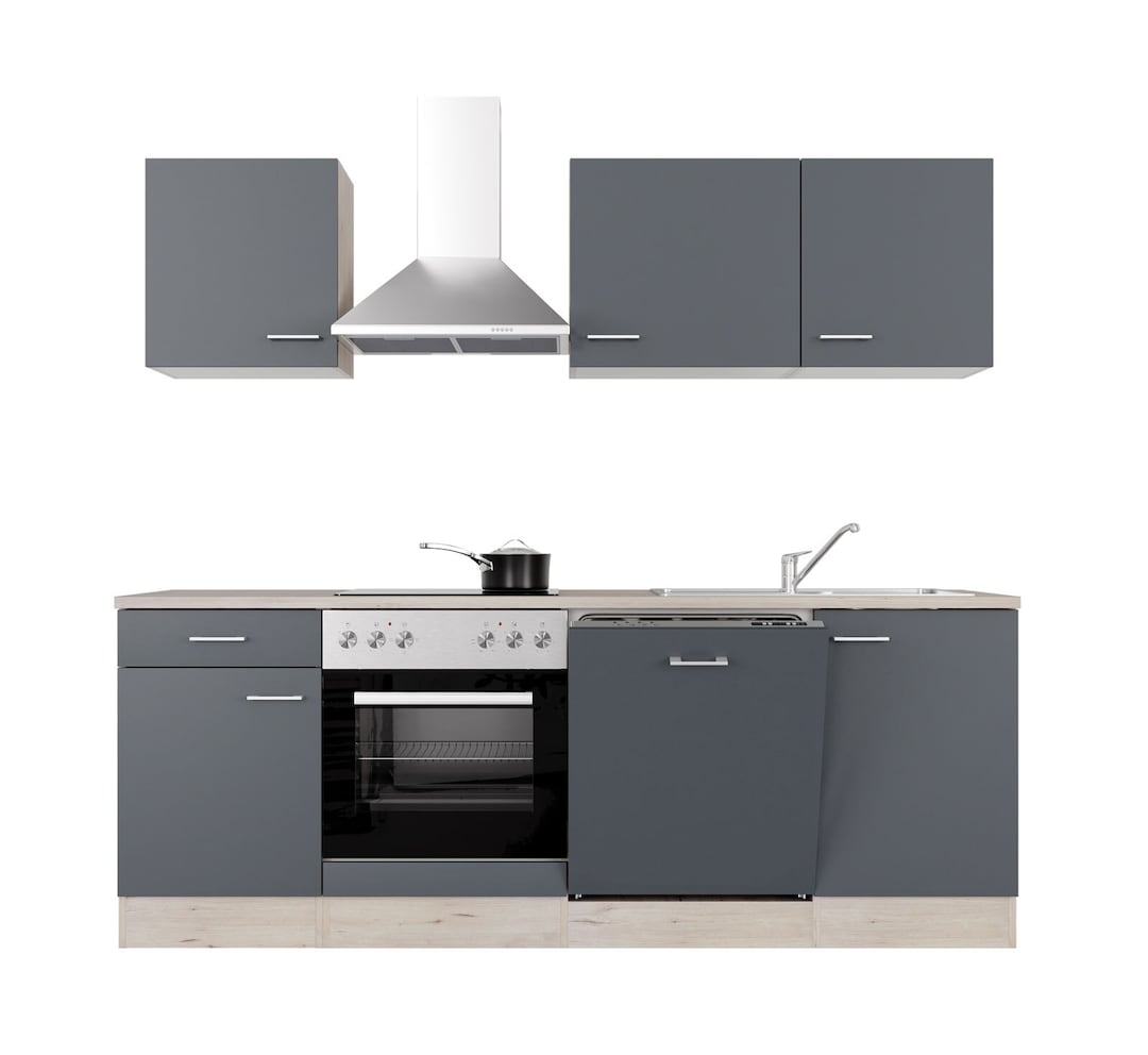 Quartier Küchenblock RALPH 220cm Weiß