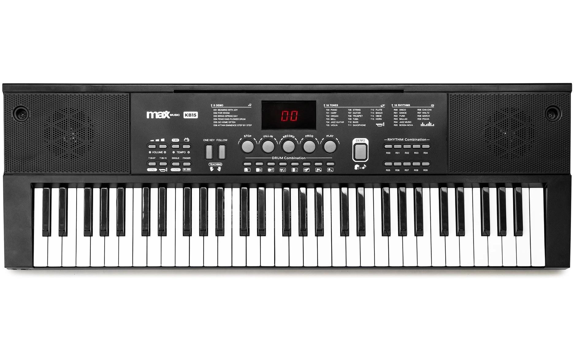 Keyboard KB15Elektronisches Keyboard mit 61 Tasten und Duo-Lautsprechersystem