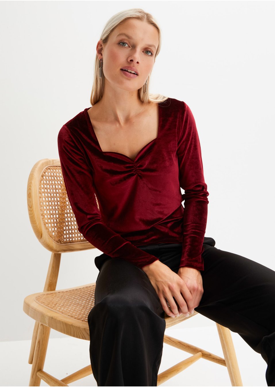 T-shirt manches longues en velours