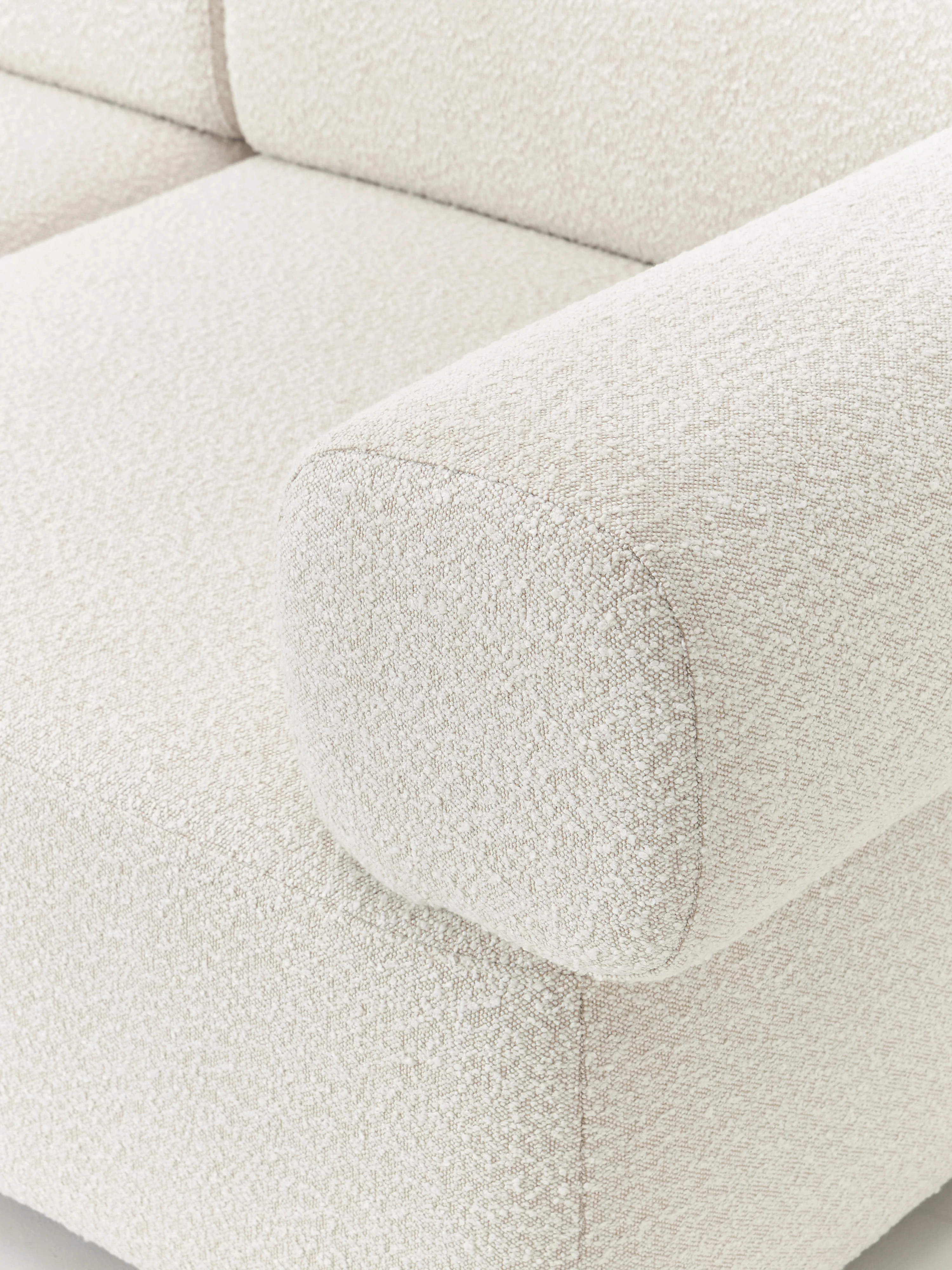 Modulaire bank Anton (4-zits) van bouclé