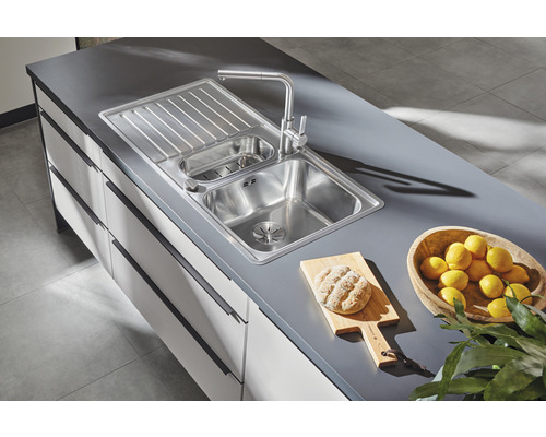 Blanco CLASSIC Pro 6 S-IF spoelbak, 1000 x 510 mm, roestvrij staal, satijnen afwerking, 523665