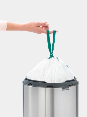 Touch Bin New afvalemmer, 30 liter, kunststof binnenemmer - Matt Steel