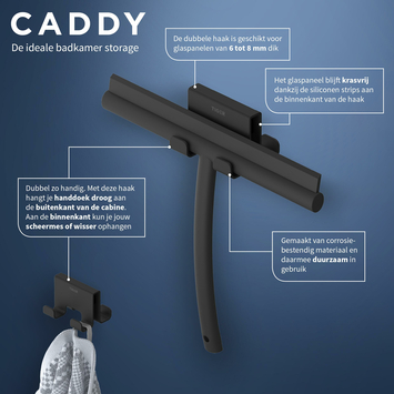 Tiger Handdoekhaak Caddy Dubbel Zwart