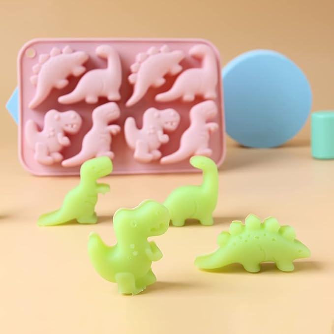 (8-fach) Silikon Universal Form DIY Tray für Eiswürfel / Süssigkeiten / Seife - Dinosaurier