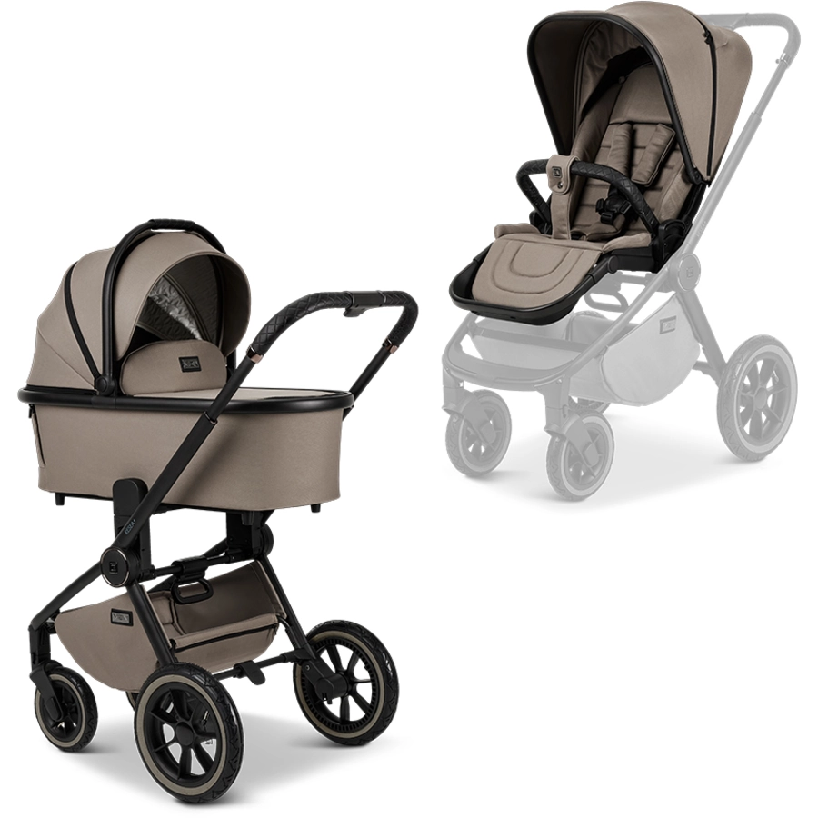 MOON Kombikinderwagen Resea Edition+ mudblack matt