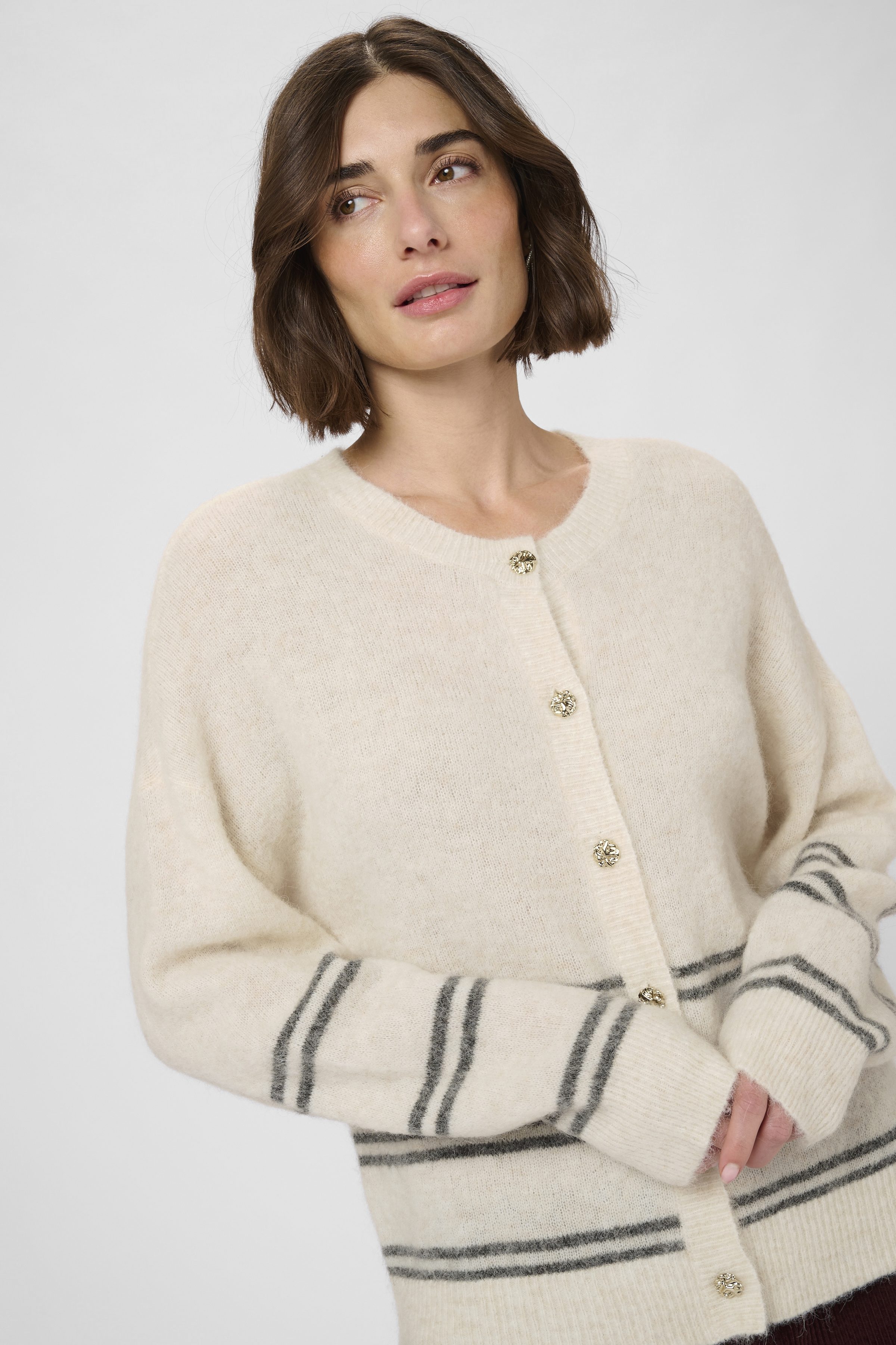 Culture - Bernie Chacheia Cardigan - Whitecap Melange/Grey