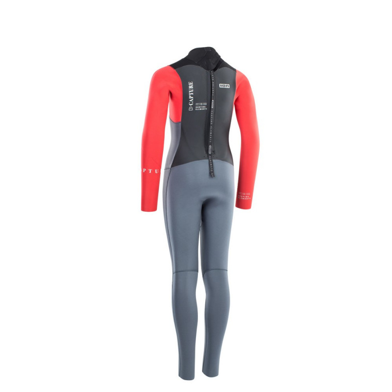 COMBINAISON ION CAPTURE JUNIOR SEMIDRY 5/4 BACKZIP BLEU/ROUGE/NOIR