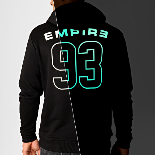 Sweat Capuche Glow In The Dark Dossard Noir