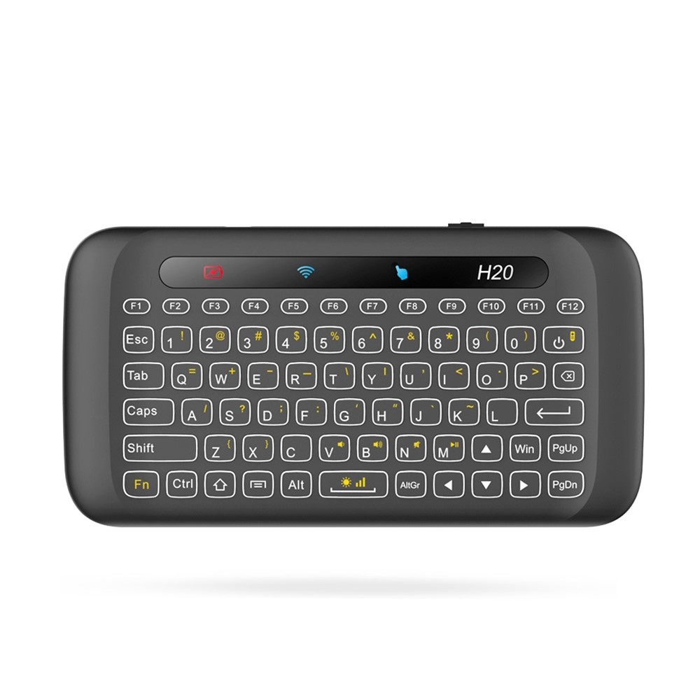 Beleuchtete 2.4 GHz Universal IR Wireless Funk Mini Tastatur Touchpad für TV Box / Handy / PC / Tablet (QWERTY)