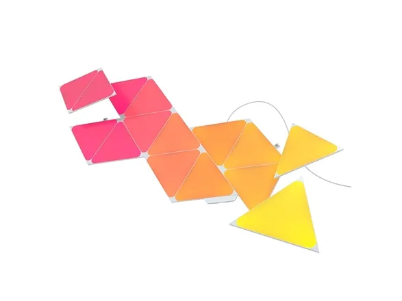 Nanoleaf Shapes Smarter Kit - Trådløst belysningssæt - LED x 15 - 1.7 W - klasse G - 16 millioner farver - 1200-6500 K - triangel