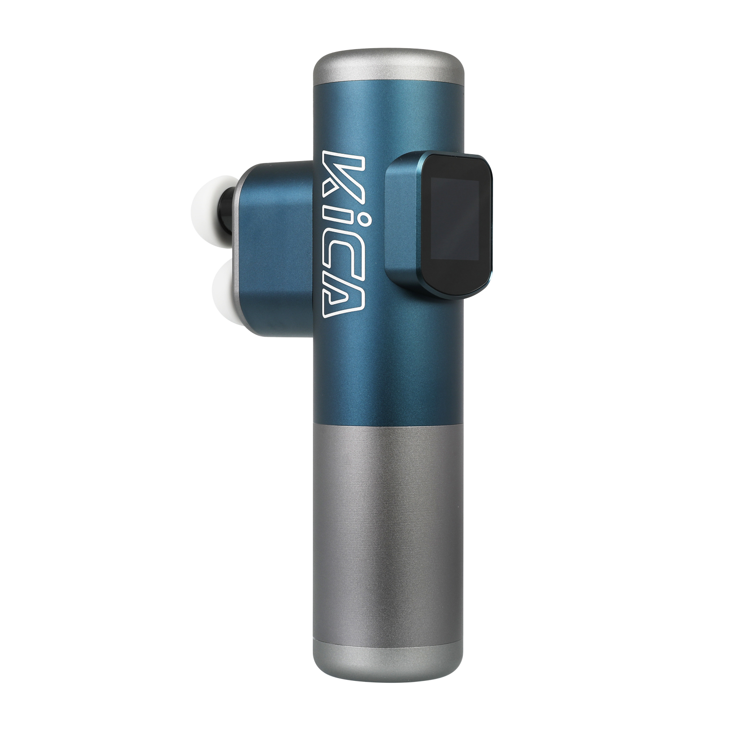 Pro Massagepistole Elektronische Dual Head Muskelmassagepistole mit 3 Aufsätzen (4000573) Aluminium Design - Blau
