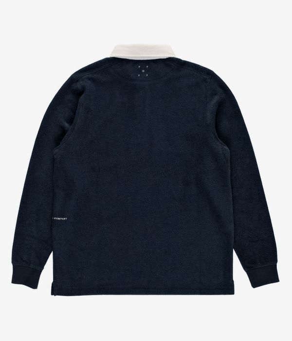 Pop Trading Company Terry Rugby Polo Sweatshirt (navy)