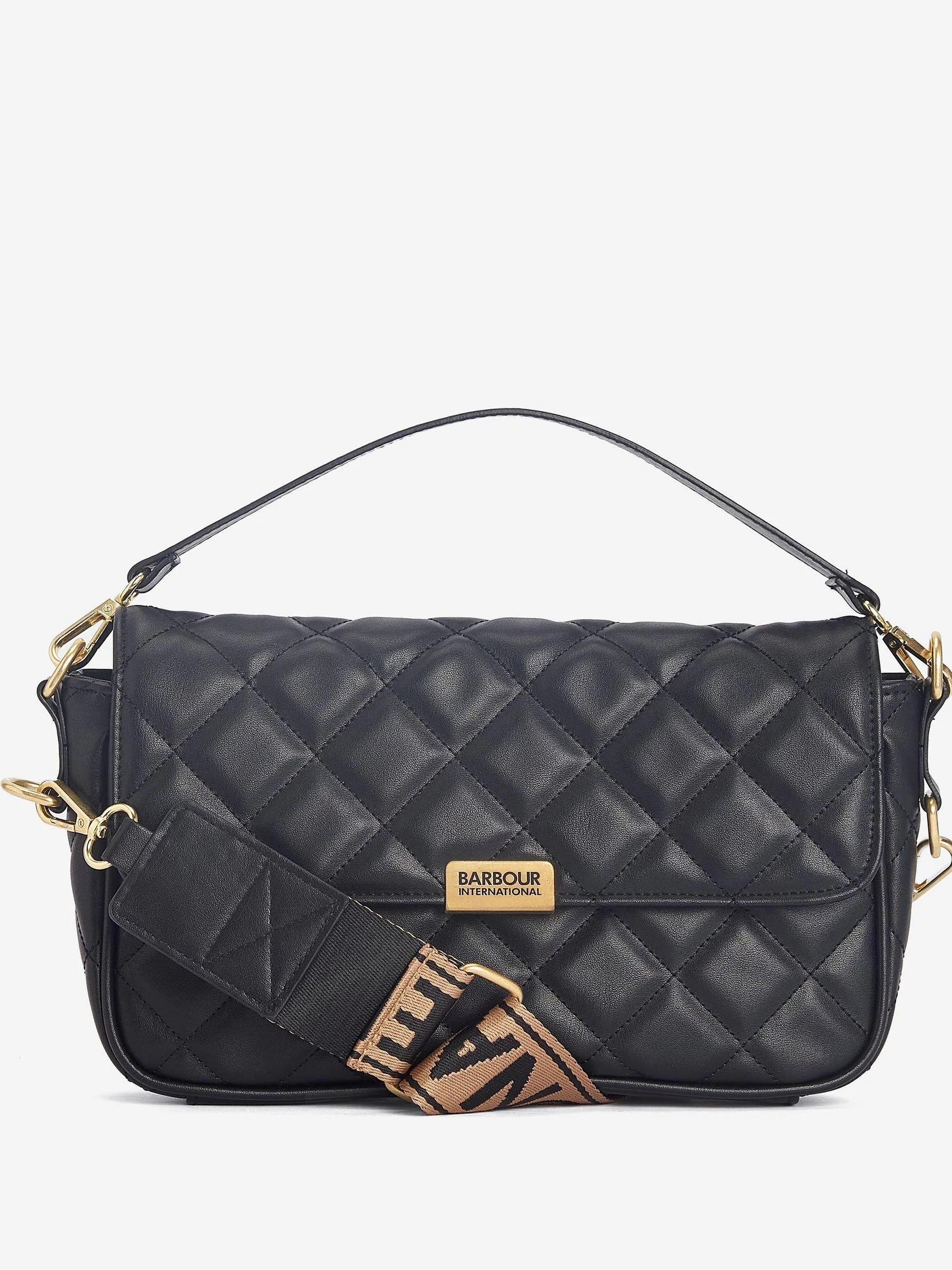 Zwart - Barbour® International Soho doorgestikte schoudertas