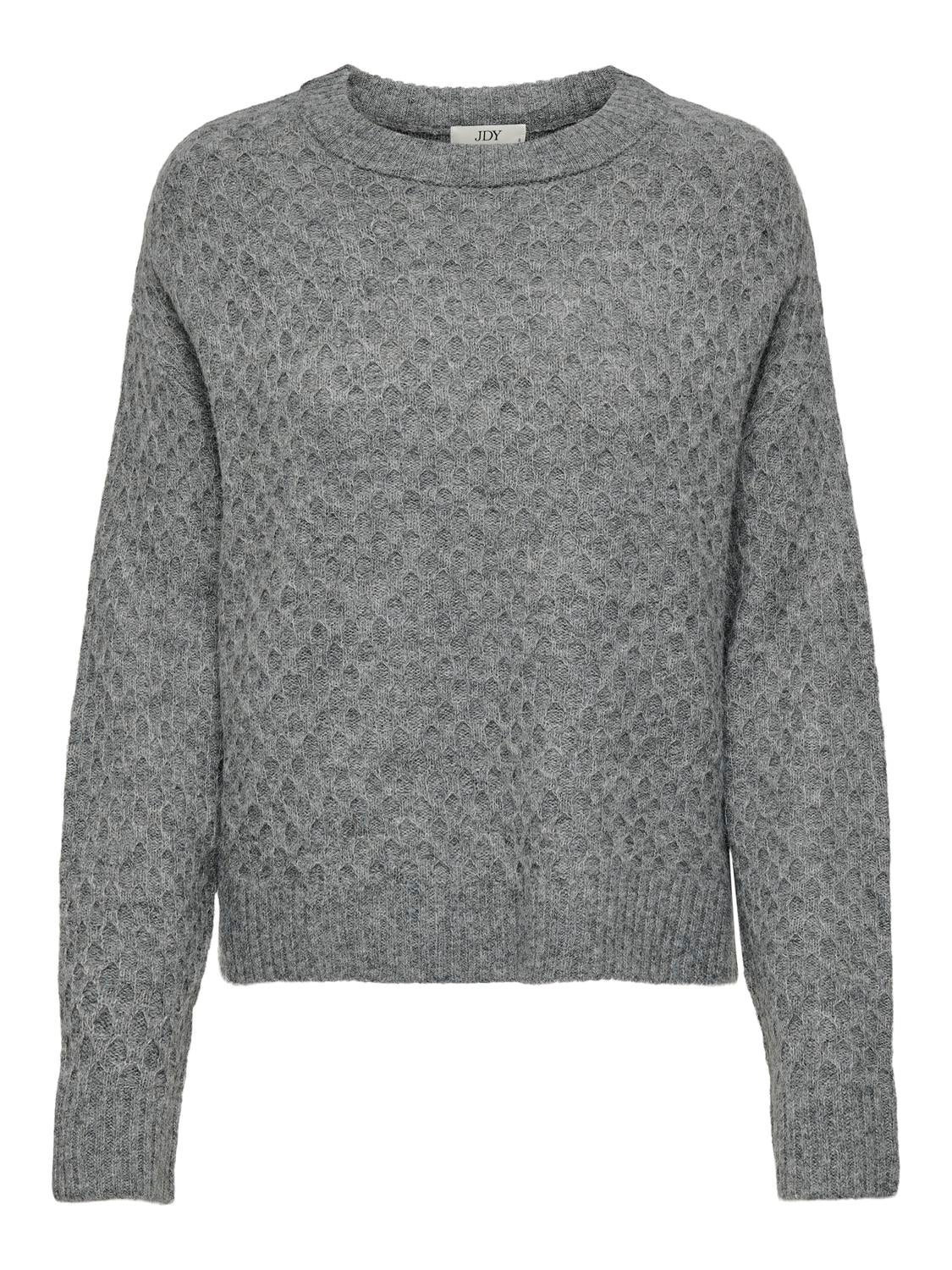 JDYBIGUM Strickpullover Medium Grey Melange