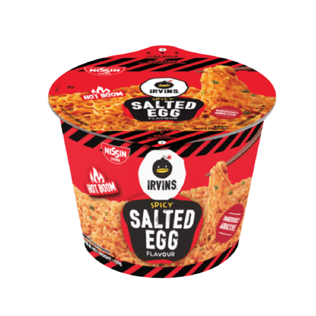 Nissin Instant Bowl Noedels Irvins Pittige Gezouten Eiersmaak 100g