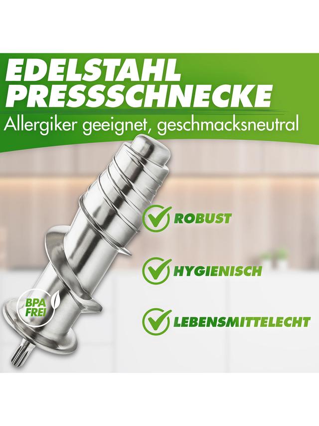 Greenpress Edelstahl MAX Slowjuicer, Entsafter