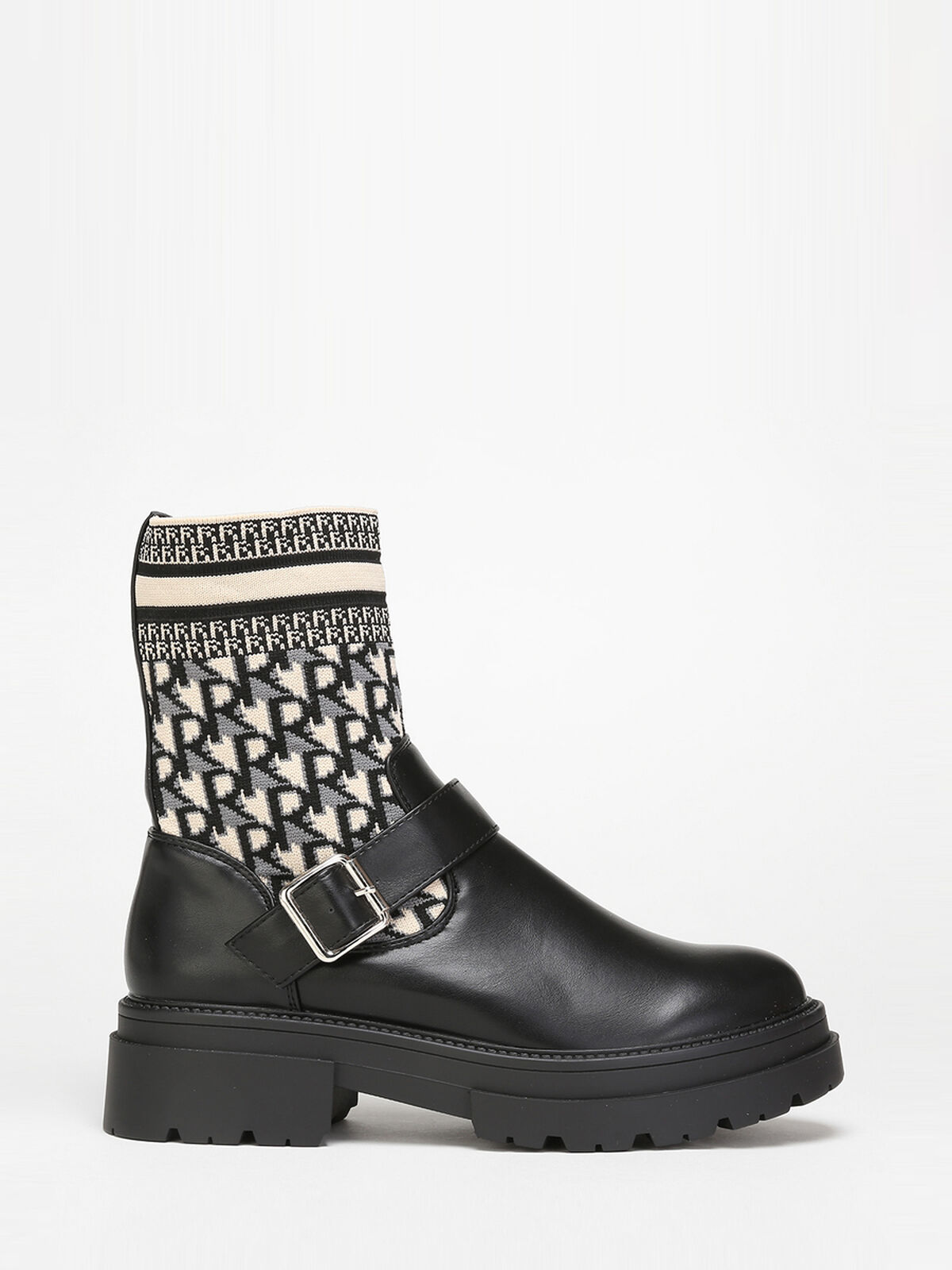 Bottines et bi-matières- Noir