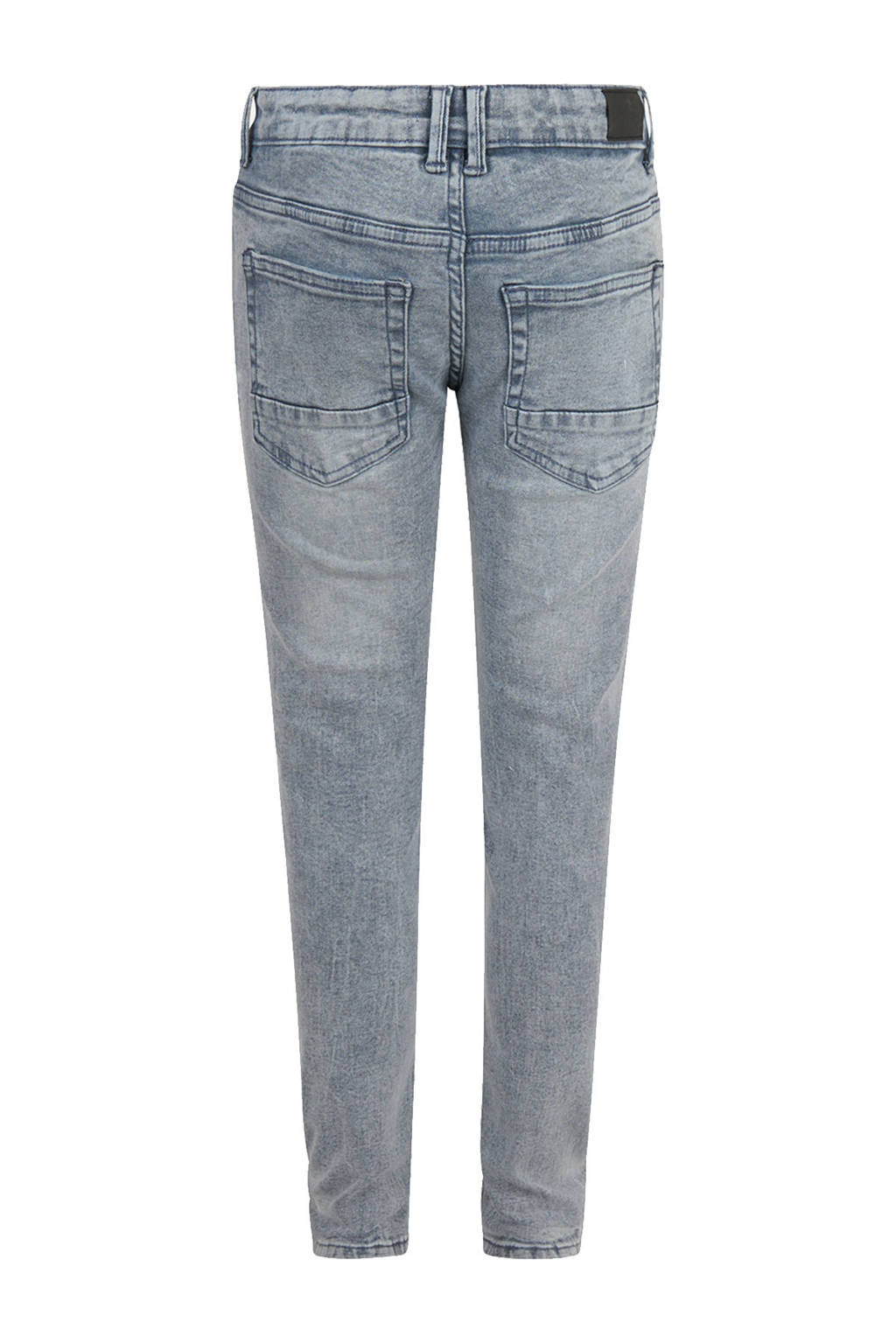Shoeby skinny jeans Biker met slijtage grey denim