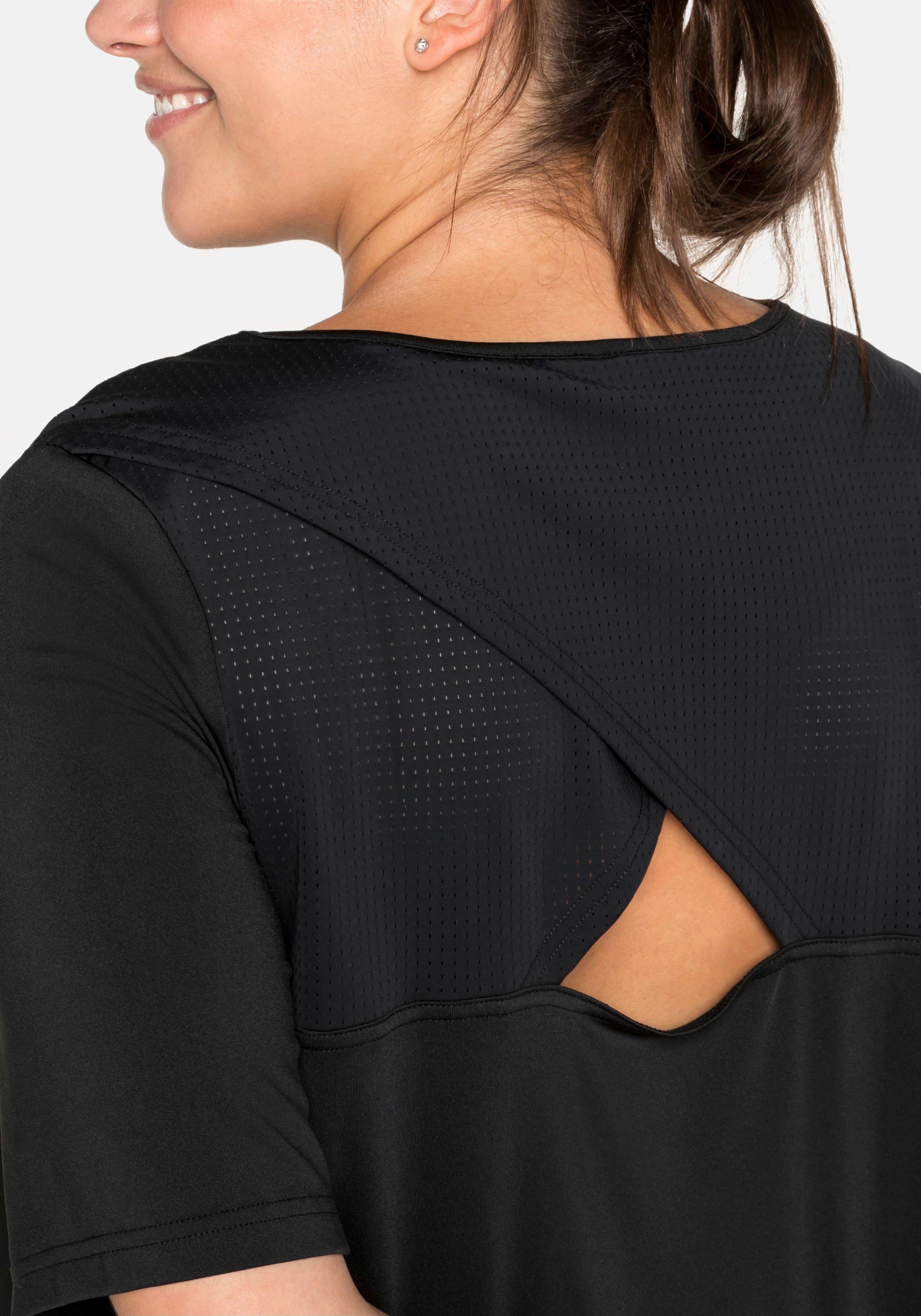 Funktionsshirt in Longform, mit Cut-out im Rücken