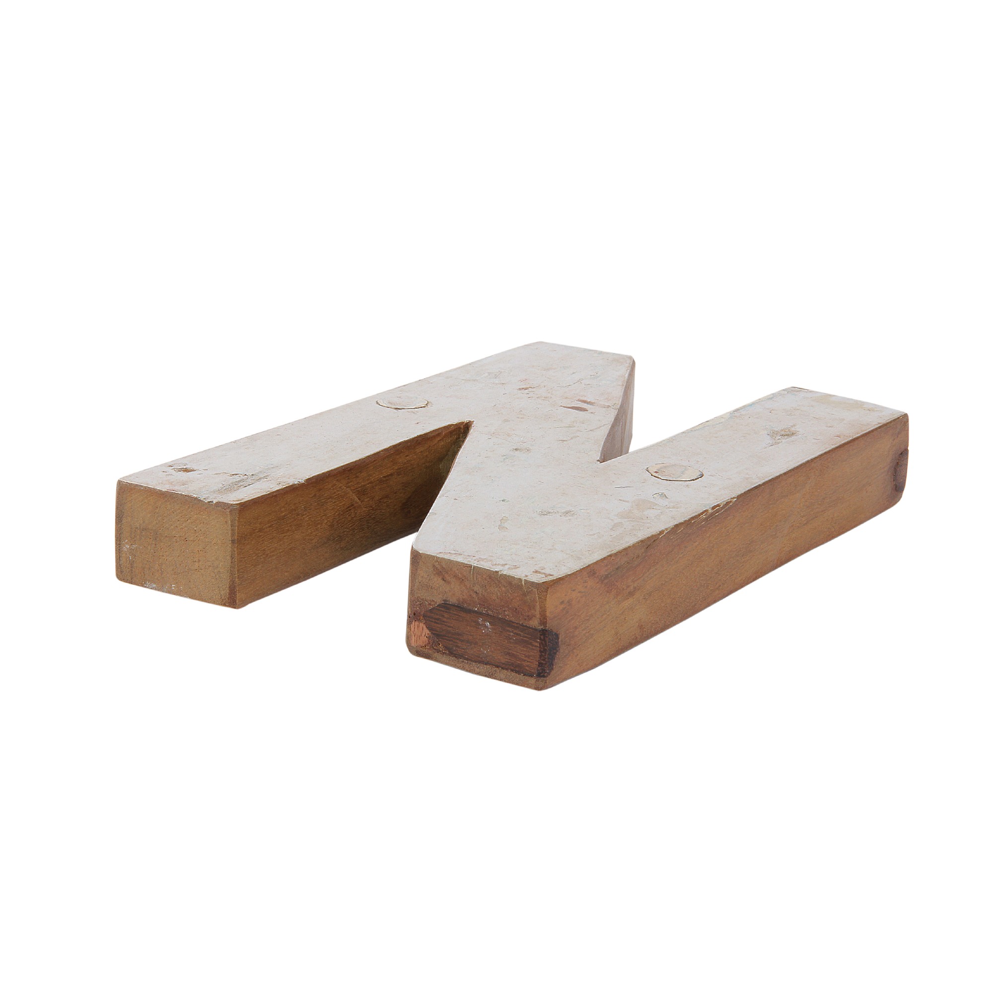 Holzbuchstabe 'N', mehrfarbig, T 2,5 cm, B 13 cm, H 19 cm von fischer's lagerhaus