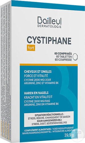 Cystiphane Cheveux Et Ongles Fort Complément Alimentaire 60 Comprimés