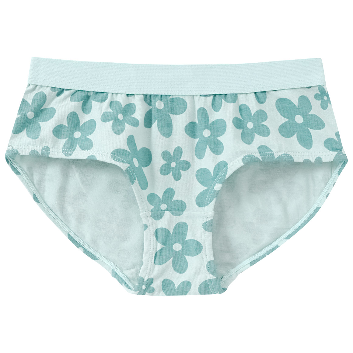 Famy 3 Mädchen Pantys mit Blumen helllila / helltürkis