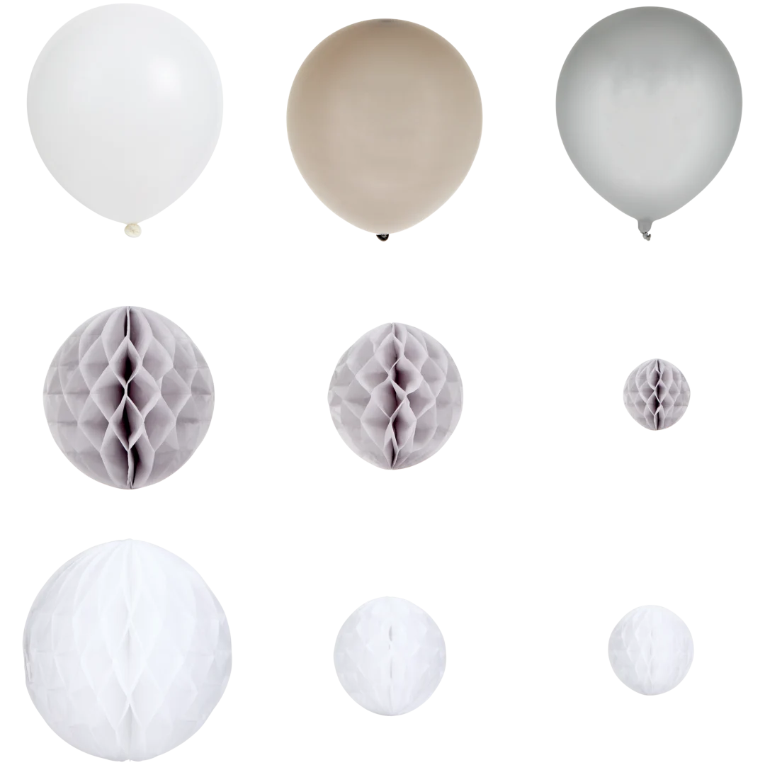 Arche de ballons et nids d'abeille