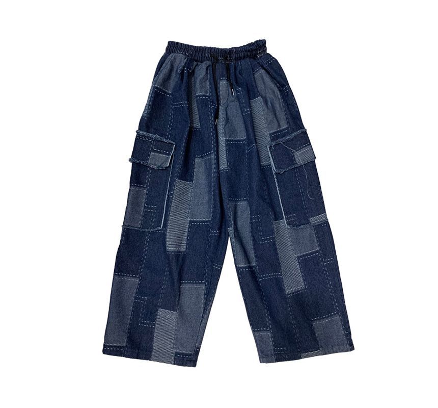 2DAWGS - Patchwork jeans met wijde pijpen