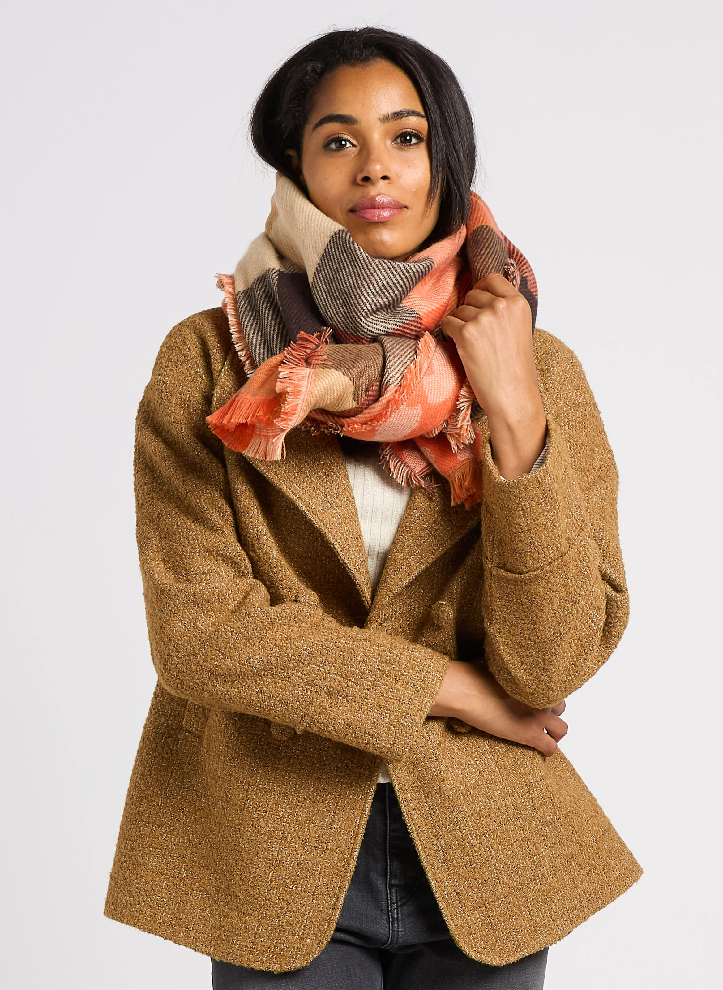 ARTE - Echarpe en jacquard| Orange