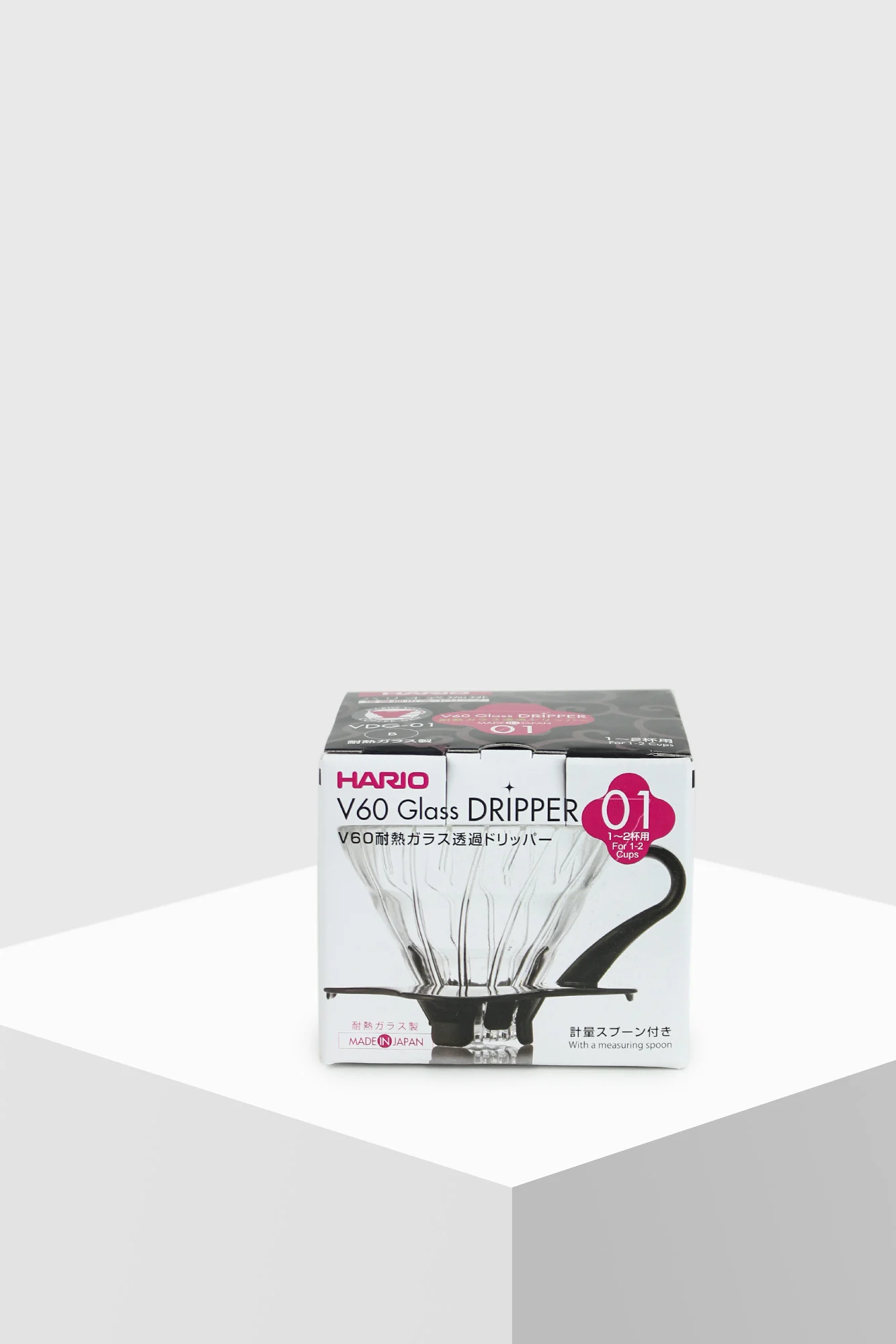 Hario V60 Glass Coffee Dripper 01 Kaffeefilter (Handfilter) schwarz