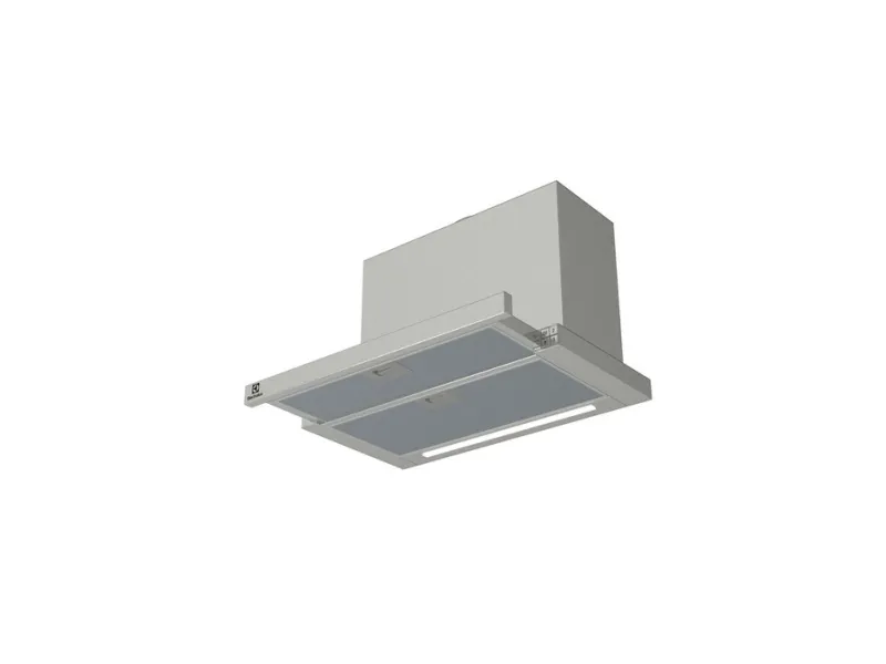 Electrolux 600 LFP616X - Hætte - teleskopisk - bredde: 59.8 cm - dybde: 30 cm - udtrækning og recirkulation (-) - grå