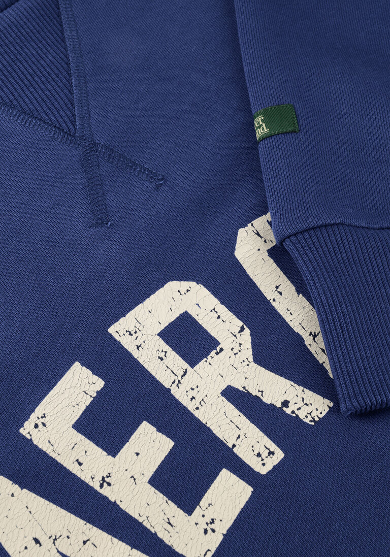 donkerblauwe mercer amsterdam sweater mercer logo sweat