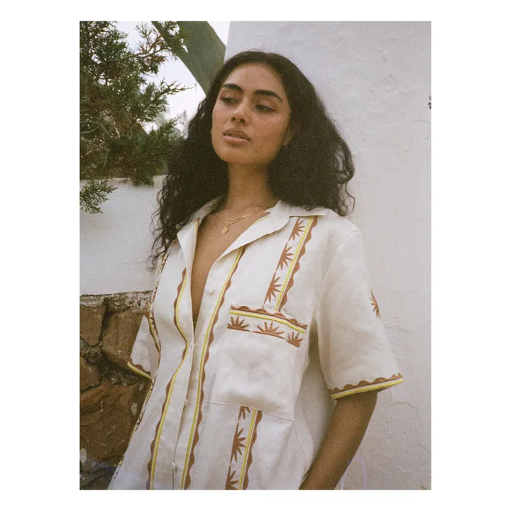 Soleil Soleil Chemise Darcy Broderies Lin | Ecru